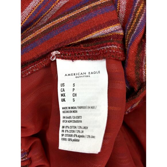 Womens American Eagle Striped Boho Pants Size Small - Picture 5 of 6